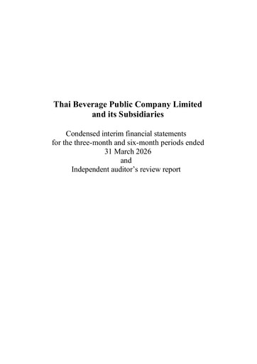 Thumbnail Thai Beverage
 Half-year Report 2026-h1