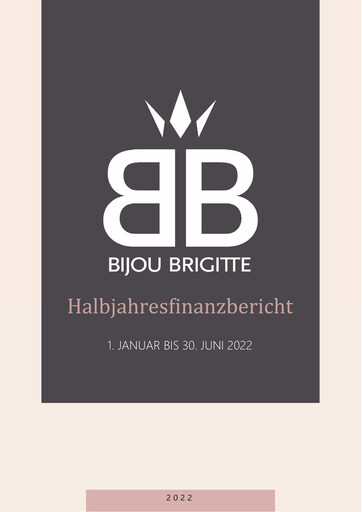 Miniature Bijou Brigitte Rapport semestriel 2022-h1