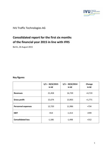 Thumbnail IVU Traffic Technologies Half-year Report 2015-h1