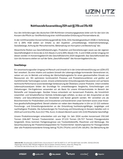 Thumbnail Uzin Utz ESG Report 2024