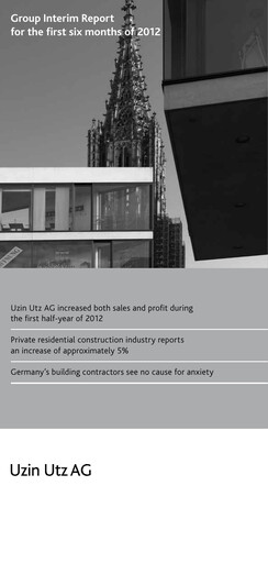 Miniature Uzin Utz Rapport semestriel 2012-h1