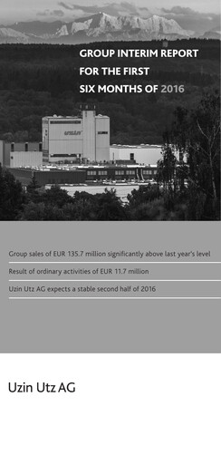 Miniature Uzin Utz Rapport semestriel 2016-h1