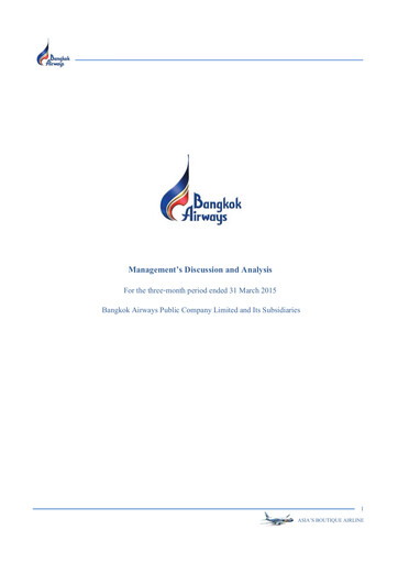 Thumbnail Bangkok Airways
 Quarterly Report 2015-q1