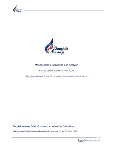 Thumbnail Bangkok Airways
 Quarterly Report 2020-q2