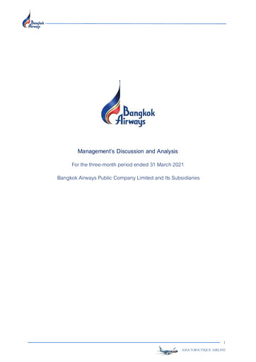 Thumbnail Bangkok Airways
 Quarterly Report 2021-q1