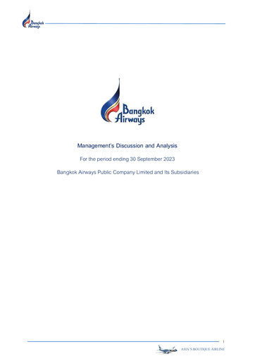 Thumbnail Bangkok Airways
 Quarterly Report 2023-q3