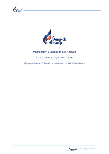 Thumbnail Bangkok Airways
 Quarterly Report 2026-q1