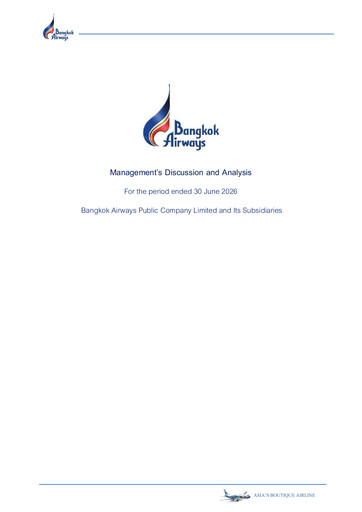 Thumbnail Bangkok Airways
 Quarterly Report 2026-q2