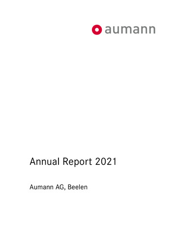 Miniature Aumann AG Rapport annuel 2021