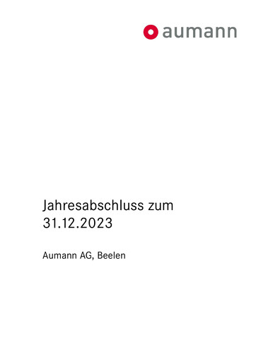Vorschaubild Aumann AG Finanzmitteilung 2023