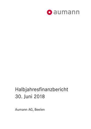 Thumbnail Aumann AG Half-year Report 2018-h1