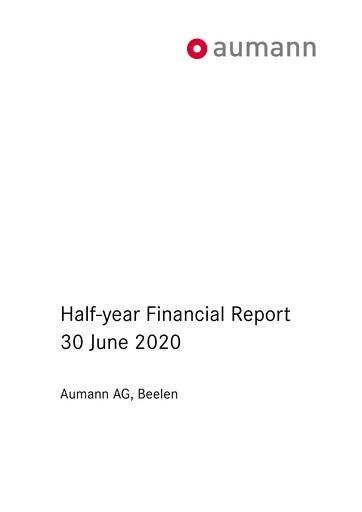 Thumbnail Aumann AG Half-year Report 2020-h1