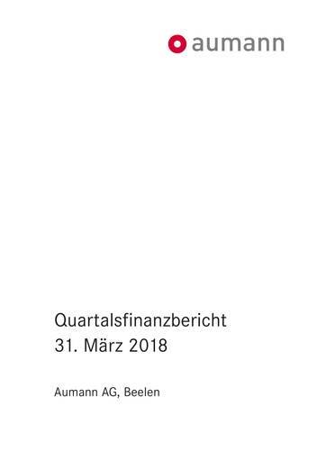 Thumbnail Aumann AG Quarterly Report 2018-q1