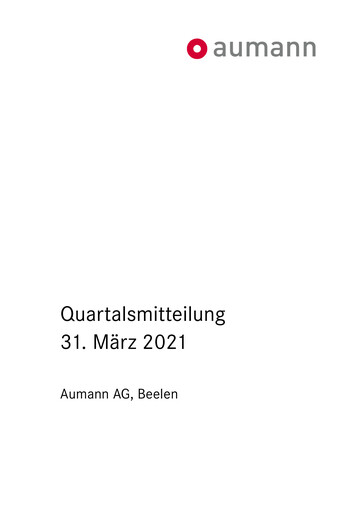 Thumbnail Aumann AG Quarterly Report 2021-q1
