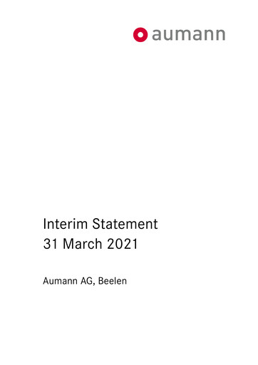 Thumbnail Aumann AG Quarterly Report 2021-q1