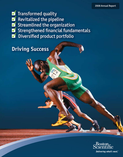 Thumbnail Boston Scientific Annual Report 2008