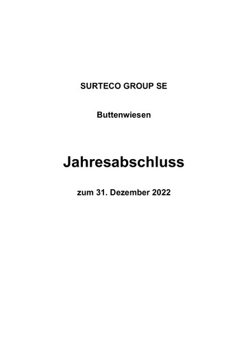Thumbnail Surteco Group Financial Statement 2022