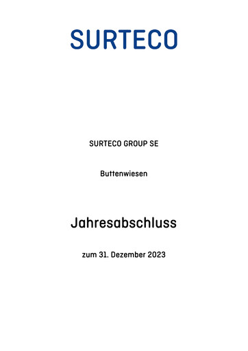 Thumbnail Surteco Group Financial Statement 2023