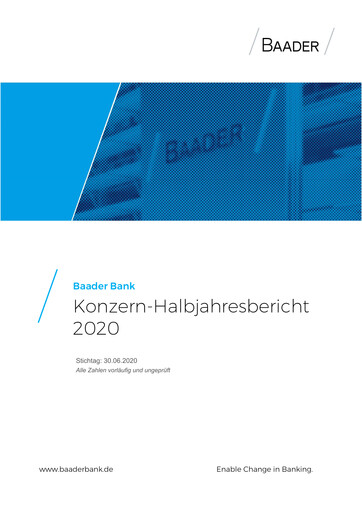 Miniature Baader Bank Rapport semestriel 2020
