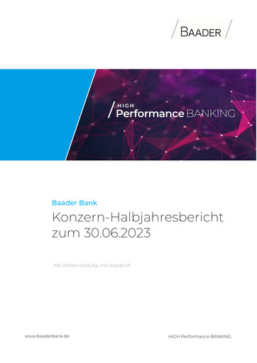 Miniature Baader Bank Rapport semestriel 2023