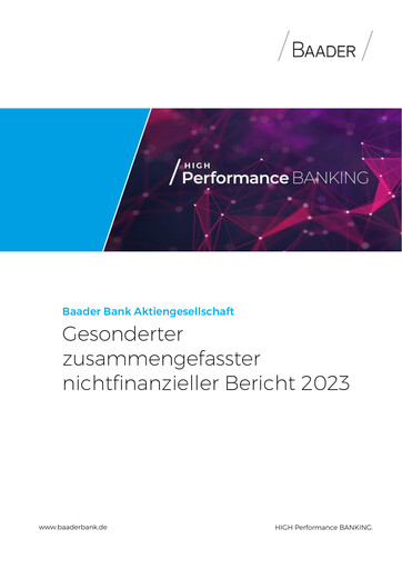 Miniature Baader Bank Rapport de durabilité 2023