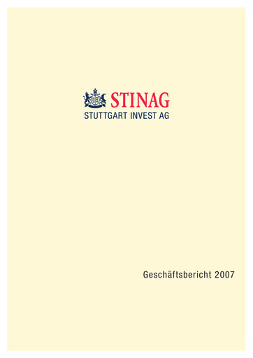 Vorschaubild STINAG Stuttgart Invest Jahresbericht 2007