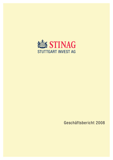 Vorschaubild STINAG Stuttgart Invest Jahresbericht 2008