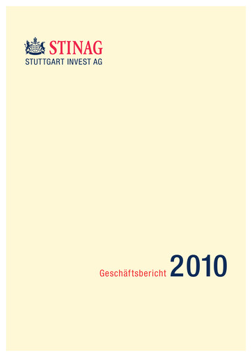 Vorschaubild STINAG Stuttgart Invest Jahresbericht 2010