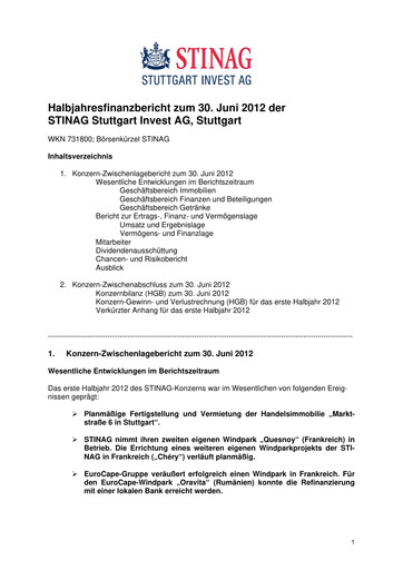 Vorschaubild STINAG Stuttgart Invest Halbjahresbericht 2012-h1