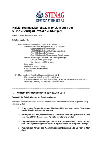 Vorschaubild STINAG Stuttgart Invest Halbjahresbericht 2014-h1