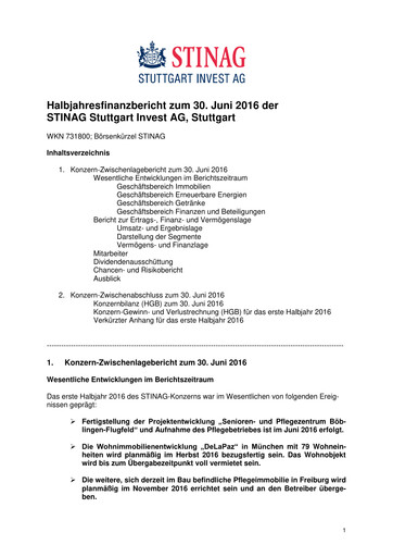 Vorschaubild STINAG Stuttgart Invest Halbjahresbericht 2016-h1