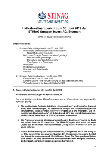 Vorschaubild STINAG Stuttgart Invest Halbjahresbericht 2019-h1