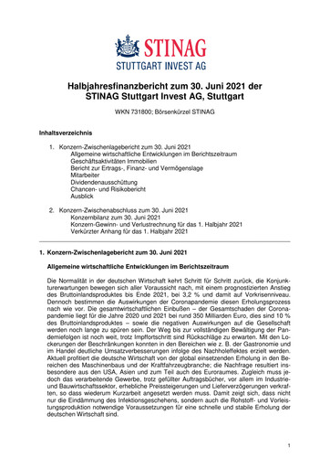Vorschaubild STINAG Stuttgart Invest Halbjahresbericht 2021-h1