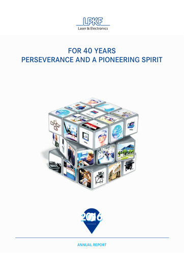 Miniature LPKF Laser & Electronics Rapport annuel 2016