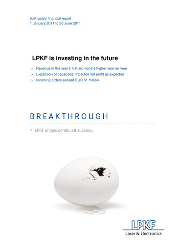 Thumbnail LPKF Laser & Electronics Half-year Report 2011-h1