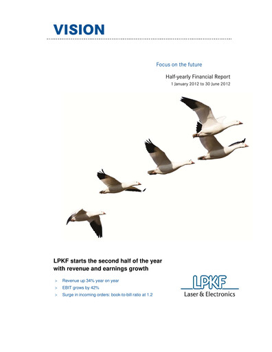 Thumbnail LPKF Laser & Electronics Half-year Report 2012-h1