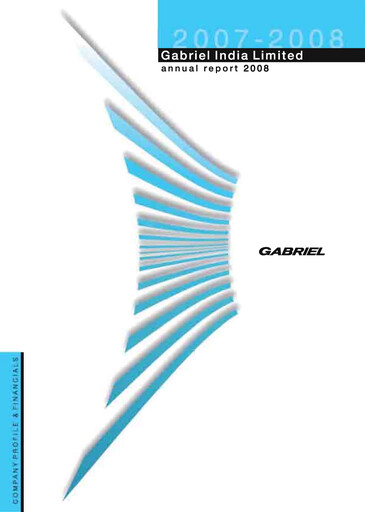 Thumbnail Gabriel India Annual Report 2007-2008