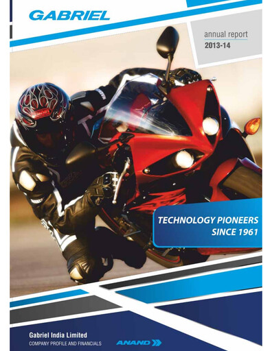 Thumbnail Gabriel India Annual Report 2013-2014