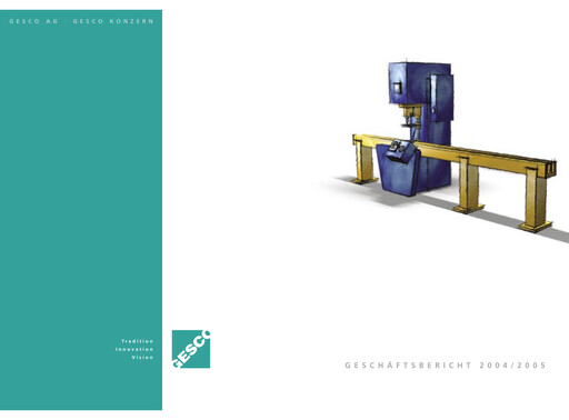 Thumbnail Gesco SE Annual Report 2004-2005