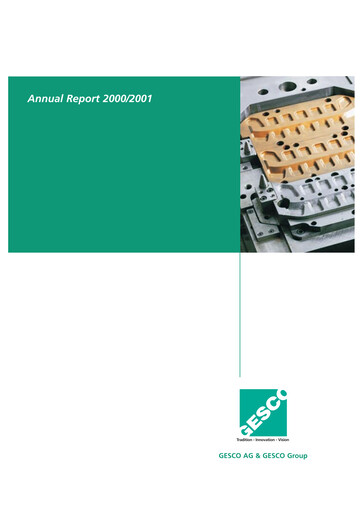 Vorschaubild Gesco SE Jahresbericht 2000-2001