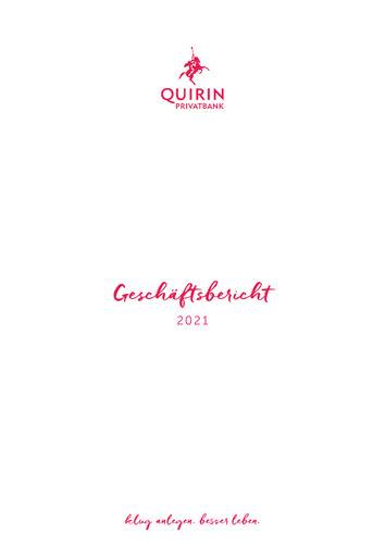 Thumbnail Quirin Privatbank Annual Report 2021
