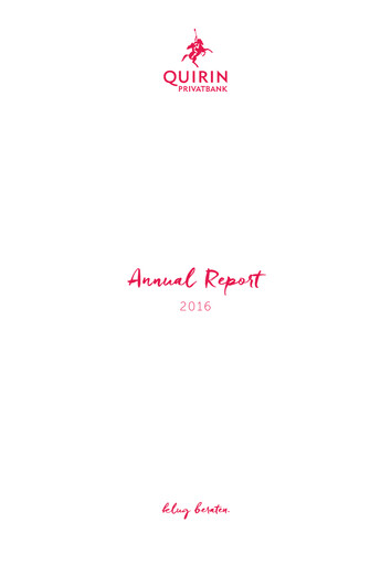 Thumbnail Quirin Privatbank Annual Report 2016