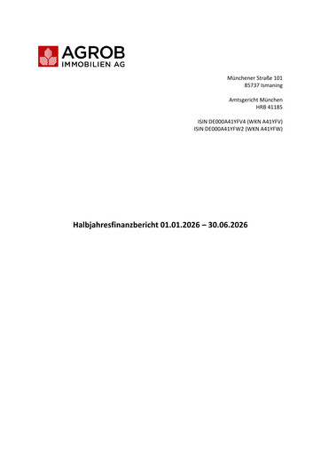 Thumbnail AGROB Immobilien Half-year Report 2026-h1