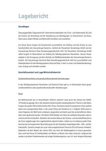 Vorschaubild Eisen- und Hüttenwerke Finanzmitteilung 2020-2021