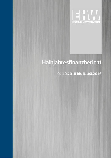 Thumbnail Eisen- und Hüttenwerke Half-year Report 2015-2016-h1