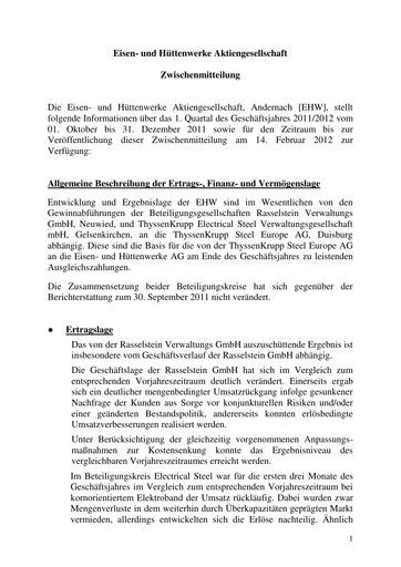 Thumbnail Eisen- und Hüttenwerke Quarterly Report 2011-2012-q1