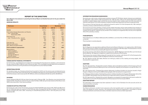 Thumbnail Transport Corporation of India
 Annual Report 2007-2008