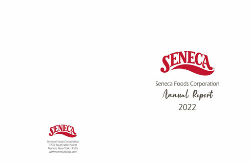 Thumbnail Seneca Foods
 Annual Report 2022