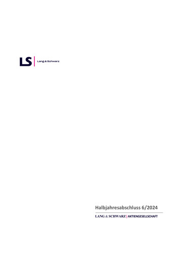 Miniature Lang & Schwarz Rapport semestriel 2024-h1