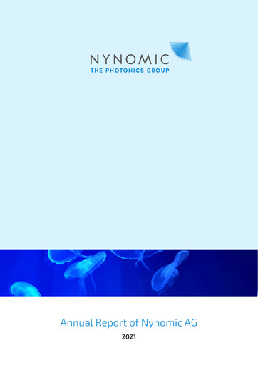 Thumbnail Nynomic AG Annual Report 2021
